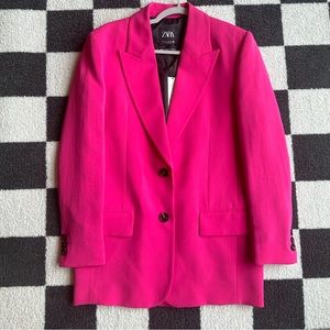 ZARA Hot Pink Blazer NWT Barbiecore